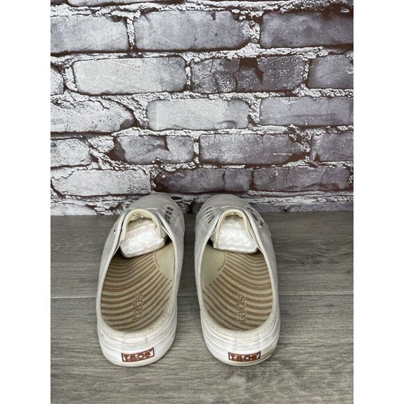 TAOS Ez Soul White Canvas Fabric Slip On Mule Sneakers Women’s Sz 9.5M US/40EU - Picture 4 of 16